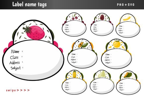 Fruit Label Name Tags: Graphics & Illustrations Review