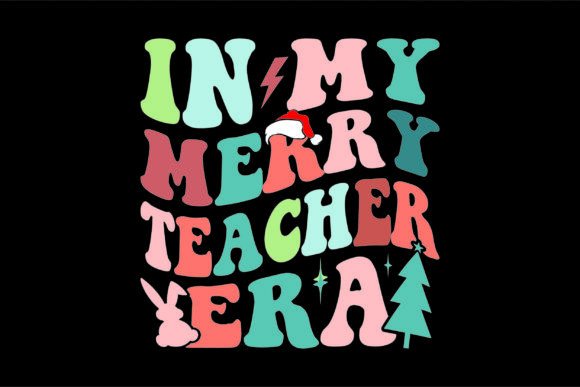 Groovy Teacher Christmas Graphics for T-Shirt Designs