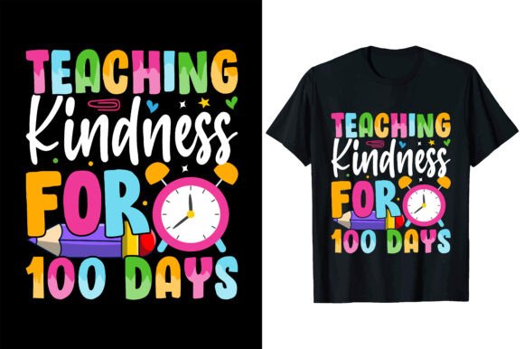 Happy 100 Day School Graphics & T-Shirt Designs