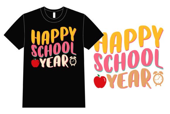 Happy School Year T-Shirt Design Graphics Review