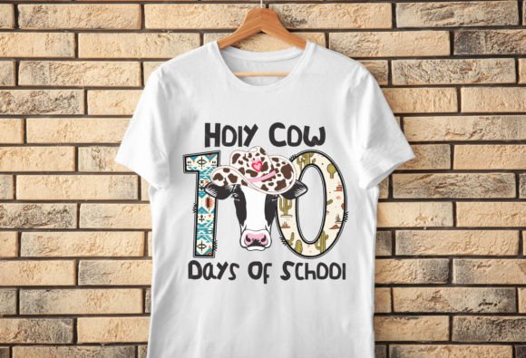 Holy Cow 100 Days School PNG: Graphics for T-Shirt Designs