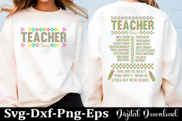 Retro Teacher Tour Graphics for T-Shirt Designs
