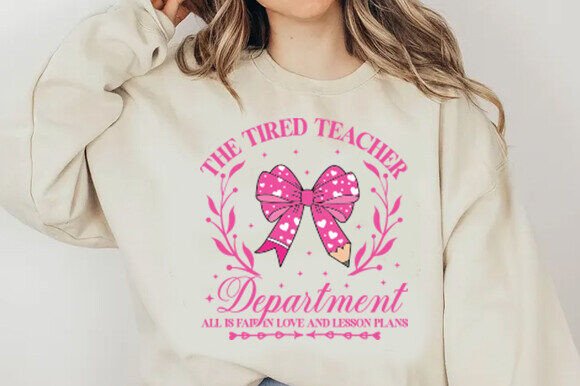 Retro Tired Teacher PNG for Graphics & T-Shirt Designs