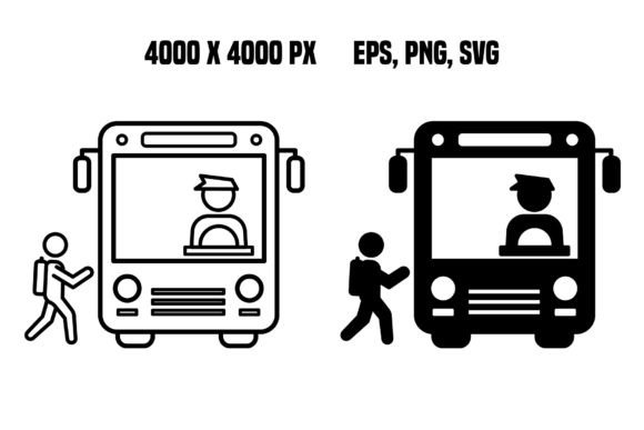 School Bus Icons: Graphics for Branding