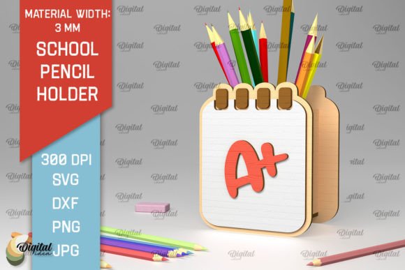 School Pencil Holder Laser Cutting Boxes