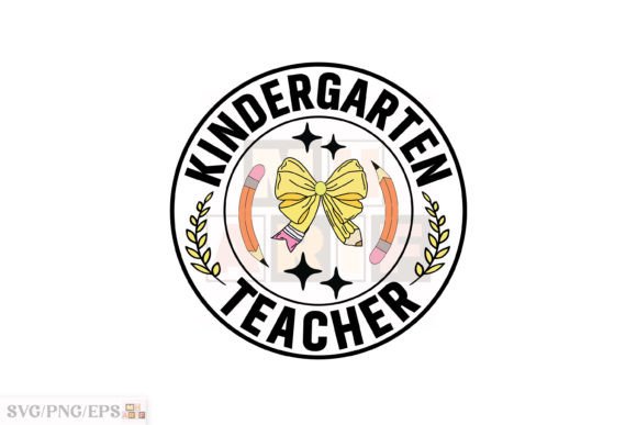 Teacher Kindergarten Coquette Pencil Bow Graphics for T-Shirt Designs