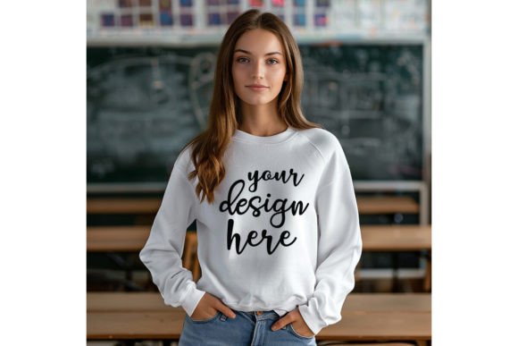 Teacher Sweatshirt Mockup: Graphics for Hoodies Amp