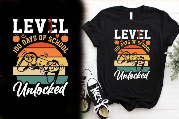 Vintage Level 100 Days Graphics & T-Shirt Designs
